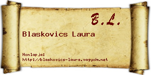 Blaskovics Laura névjegykártya